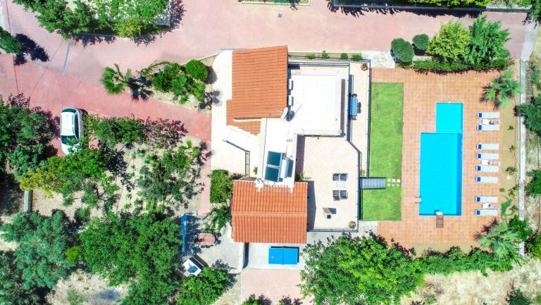 Villa 2 outside aspect from drone