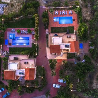 Aspect of the villa from drone